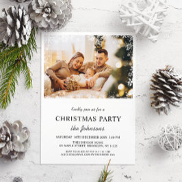 Convite Fotográfico do Festa de Natal Elegante
