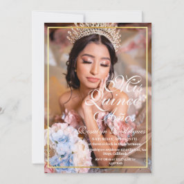 Convite Fotográfico Elegante de Quinceanera mínimo