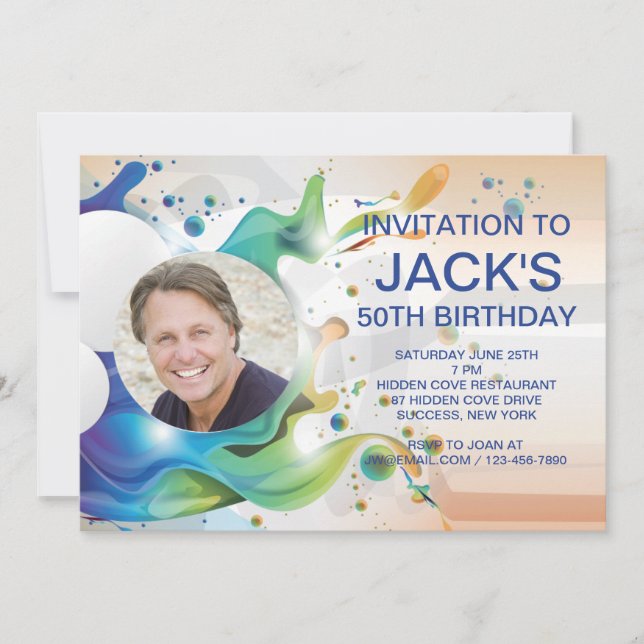 Convite Fotográfico Fluido (Frente)