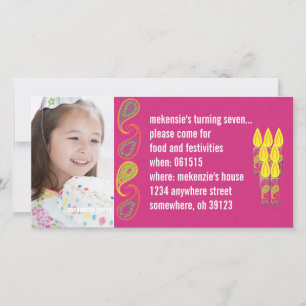 Convite Fotográfico Paisley Birthdy