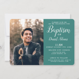 Convite Fotográfico para Batismo de Adultos Moder