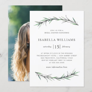 Convite Fotográfico para Chá de panela Botânico Ro