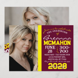 Convite Fotográfico para graduação em borgonha e a