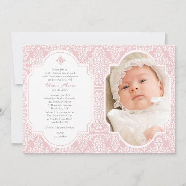 Convite Fotográfico Religioso à Devoção Rosa (Frente)