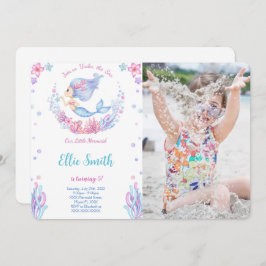 Convite Fotográfico Sereia de Aniversário