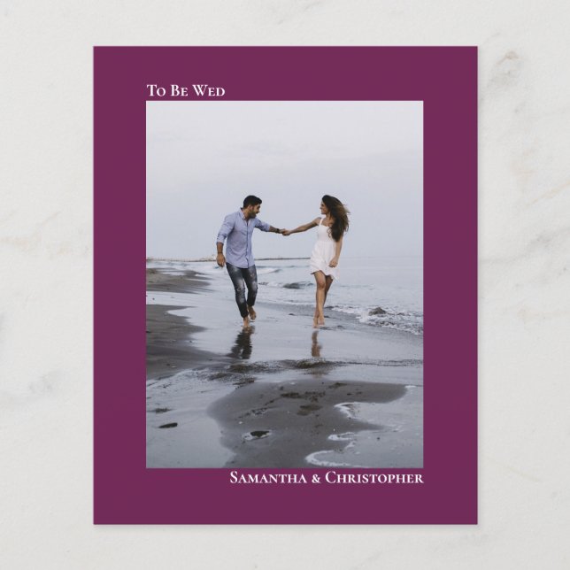 Convite Fotográfico Simples de Casamento de BUDGET (Frente)