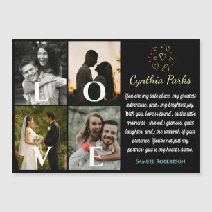 Convite Fotos Personalizadas 4 Pretas Elegantes Para Casam
