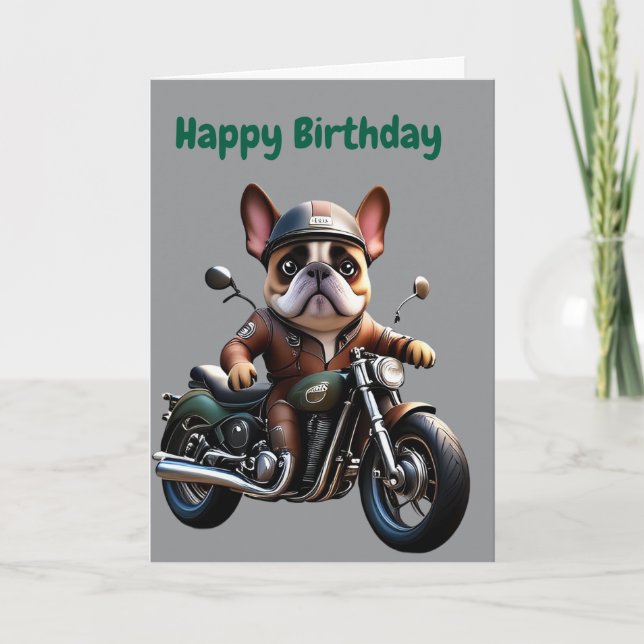 Convite  französische Bulldogge Motorrad French Bulldog (Frente)
