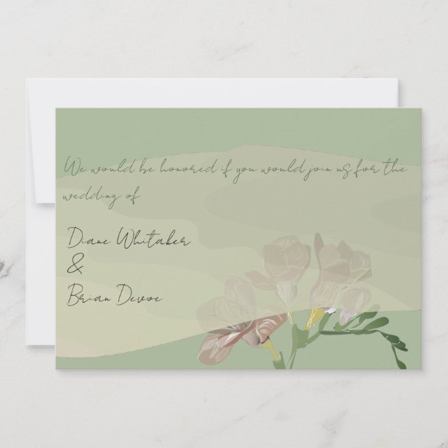 Convite Fresia, Cerimônia de Casamento (Frente)