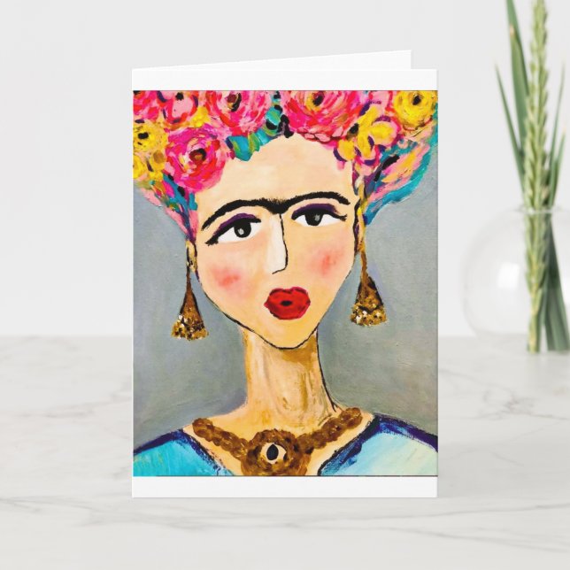 Convite Frida Kahlo Note Card (cartão de nota)  (Frente)