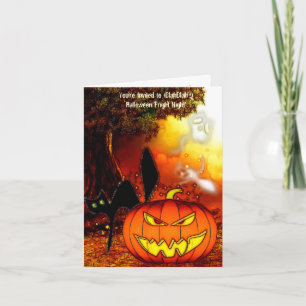 Convite Fright Nights Halloween Party Invite