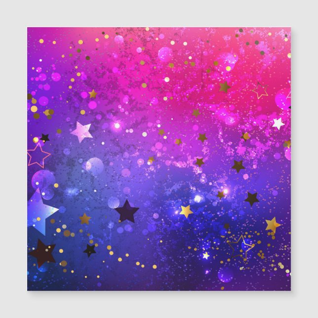 Convite Fundo Azul Cor-de-rosa brilhante (Frente)