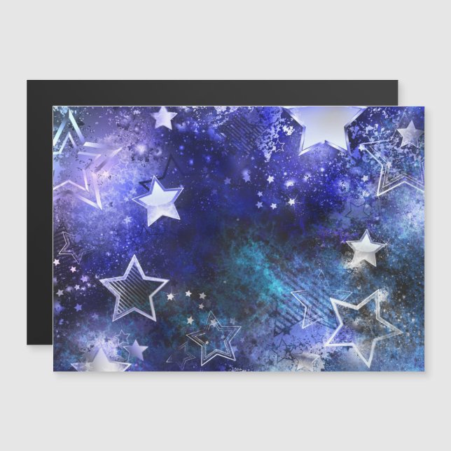 Convite Fundo Espacial com Estrelas (Frente/Verso)