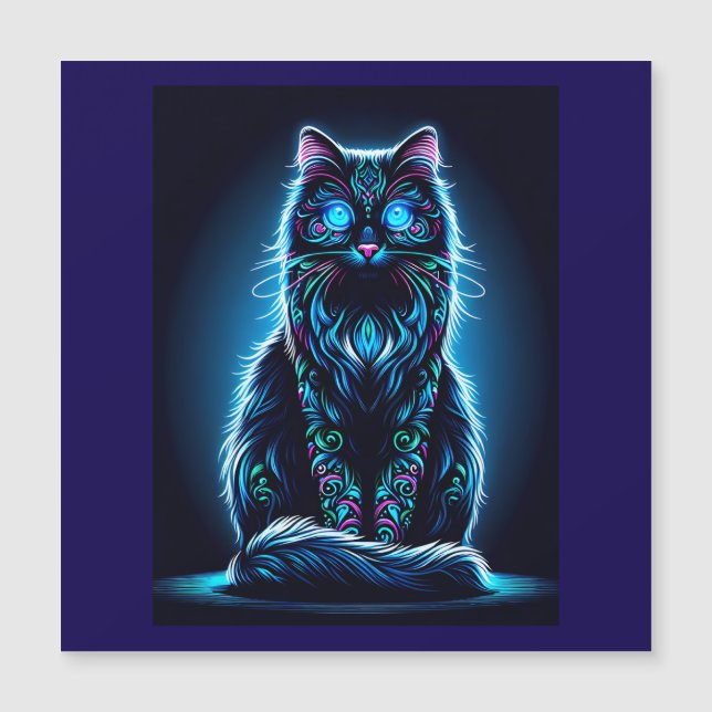 Convite Fundo Neon Cat Vivid - 97948 (Frente)