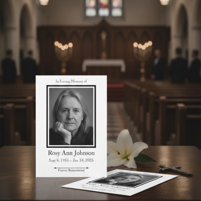 Convite Funeral De Foto De Memória De Amor (Criador carregado)