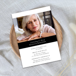 Convite Funeral de Foto Minimalista Moderno