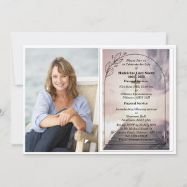 Convite Funeral de Fotografia Personalizada