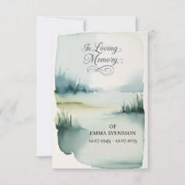 Convite Funeral Minimalista De Aquarela Feita À Mã