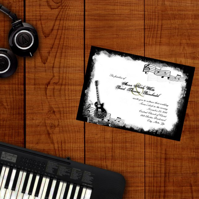 Convite Funky Electric Guitar Music (Criador carregado)