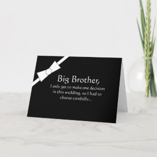 Convite Funny Big Brother Best Man Invitation Card