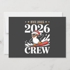 Convite Funny Bye 2025 2026 Crew New Year Friends Squad