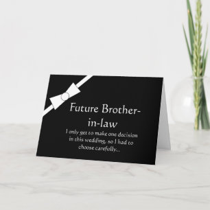 Convite Furture Brother-in-Law Groomsman Request Card