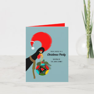 Convite Galo Português Festa do Natal enfeite de árvore de