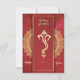 Convite Ganesha para casamento hindu indiano