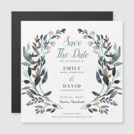 Convite Garden Crest | Casamento Azul Branco Salvar A Data