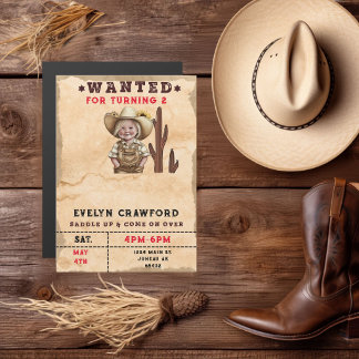Convite Garota Cacto Country Western Desejado Aniversário