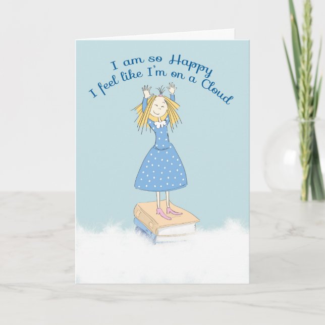 Convite Garota sorridente do lançamento do 8º ano (Frente)