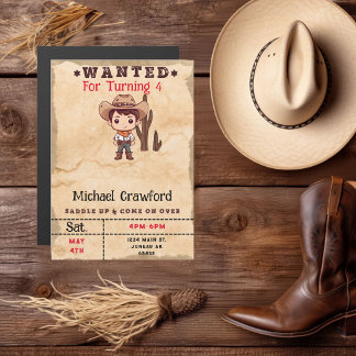 Convite Garoto Aniversariante Country Western Procurado