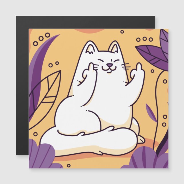 Convite Gato dando o dedo (Frente/Verso)