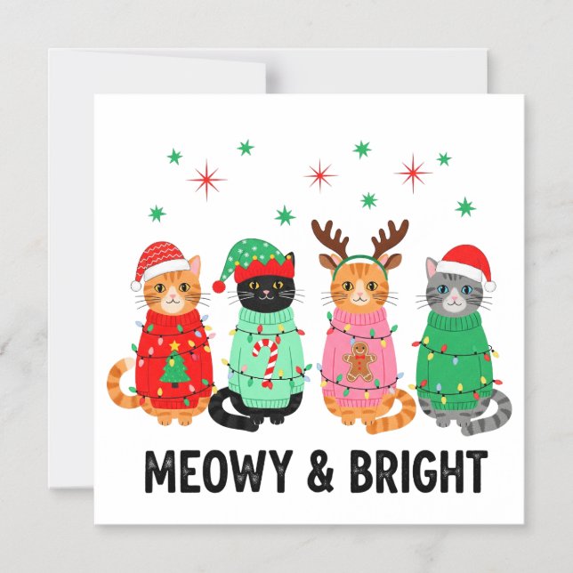 Convite Gato de Natal (Frente)