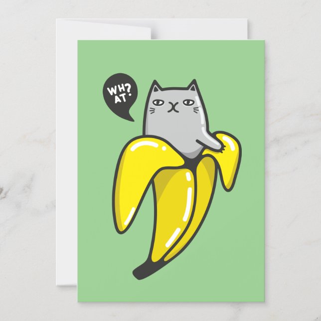 Convite Gato na banana (Frente)