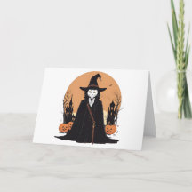 Gato Preto Salem Místico com Pumpkins