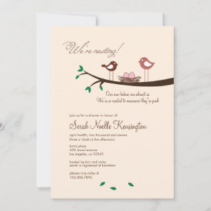 Convite gêmeo do chá de fraldas de 2 meninas dos