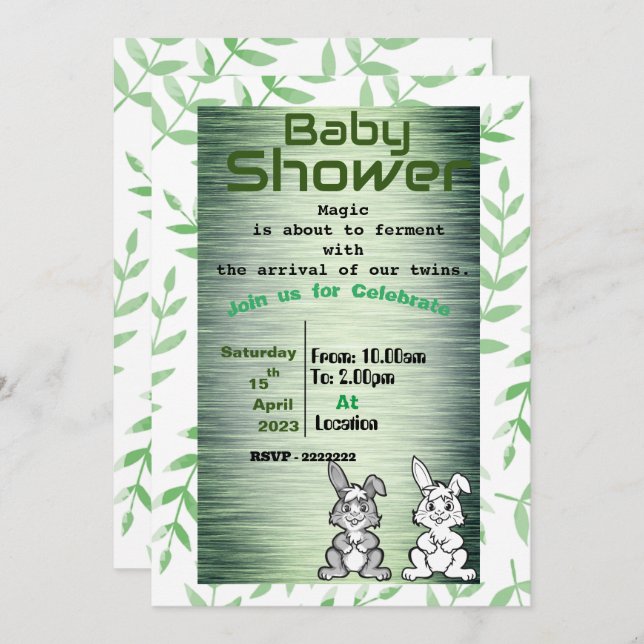 Convite Gêmeos (Frente/Verso)