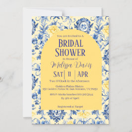 Convite Gentle Chinoiserie Bridal Shower Invitation 