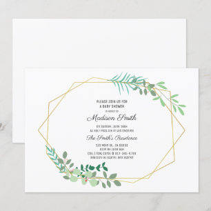 Convite Geométrico e Greenerescência para Chás de 