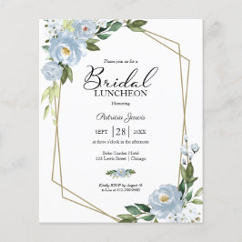 Convite Geométrico Floral Bridal