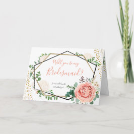 Convite Geométrico Floral... Você será minha carta de Brid