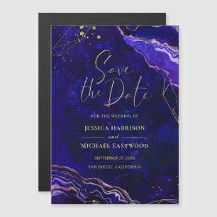 Convite Geométrico Moderno Azul Roxo Roxo