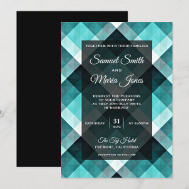 Convite Geométrico para Casamento de Abstrato de T