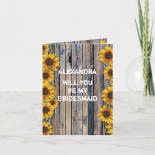 Convite Girassol floral russo você será minha dama de honr