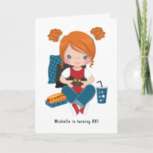 Convite Girl Game Night Video Game Party Photo