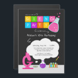 Convite Girly Science Party<br><div class="desc">Você conhece uma garota que ama ciência? Uma festa temática da ciência é perfeita para o pequeno cientista na sua vida! Faça uma festa de aniversário incrível para crianças com o Convite Magnético do Girly Science Party projetado pela Enchantfancy Design Company. Este convite magnético de 5" x 7" apresenta uma...</div>