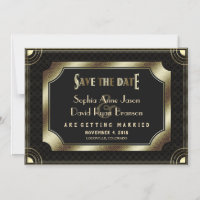 Glam Vintage Excelente Dourado Gatsby Art Deco Wed