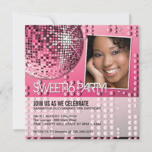 Convite Glamouroso para Festa de 16 Anos com Bola 