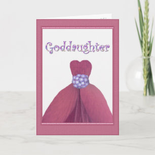 Convite GODDAUGHTER Bridesmaid PINK Flower Petal Dress